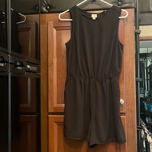 Black Romper with pockets